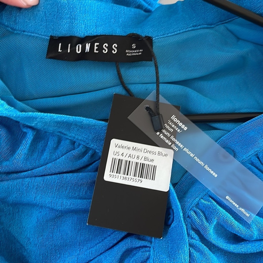 NWT Princess Polly Lioness Valerie Mini Dress Blue 4 6 8 - Picture 8 of 13
